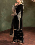 Fancy Embroidered Velvet Party Wear Dress with NET Dupatta (DZ17863)