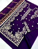 Elegant Embroidered Lawn Suit with Digital Print Diamond Zari Dupatta (DZ17877)