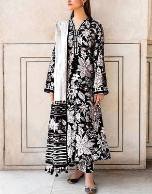 All-Over Digital Print Lawn Dress with Voil Lawn Dupatta (DZ17882)