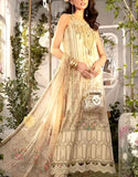 Decent All-Over Print Embroidered Lawn Dress with Chiffon Dupatta (DZ17908)