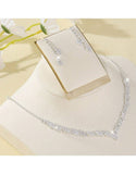 Elegant Sparkling Rhinestone Party Wear Necklace & Earrings (DZ17911)