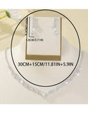 Elegant Sparkling Rhinestone Party Wear Necklace & Earrings (DZ17911)