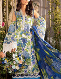 All-Over Print Embroidered Lawn Dress with Chiffon Dupatta (DZ17940)