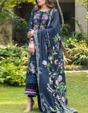 Luxury Heavy Embroidered EID Lawn Suit Design with Digital Silk Dupatta (DZ17953)