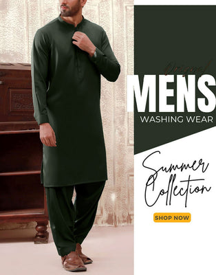 Unstitched Men's Wash n Wear Shalwar Kameez Suit (DZ17956)