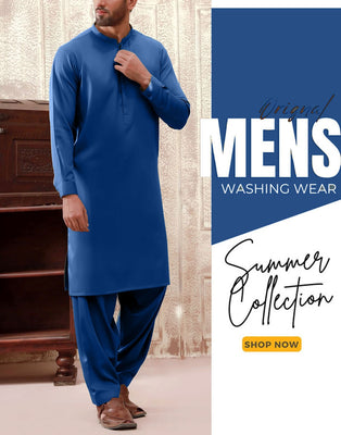 Unstitched Men's Wash n Wear Shalwar Kameez Suit (DZ17957)