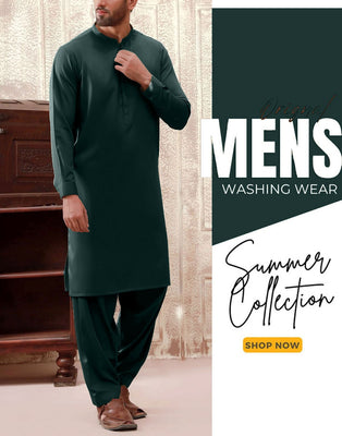 Unstitched Men's Wash n Wear Shalwar Kameez Suit (DZ17958)