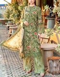 All-Over Print Schiffli Embroidered EID Lawn Dress with Chiffon Dupatta (DZ17981)