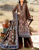 Heavy Panel Embroidered EID Lawn Dress with Chiffon Dupatta (DZ17984)