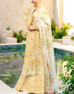 All-Over Print Embroidered EID Lawn Dress 2025 with Chiffon Dupatta (DZ17994)