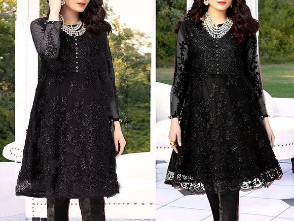black party frock designs for ladies